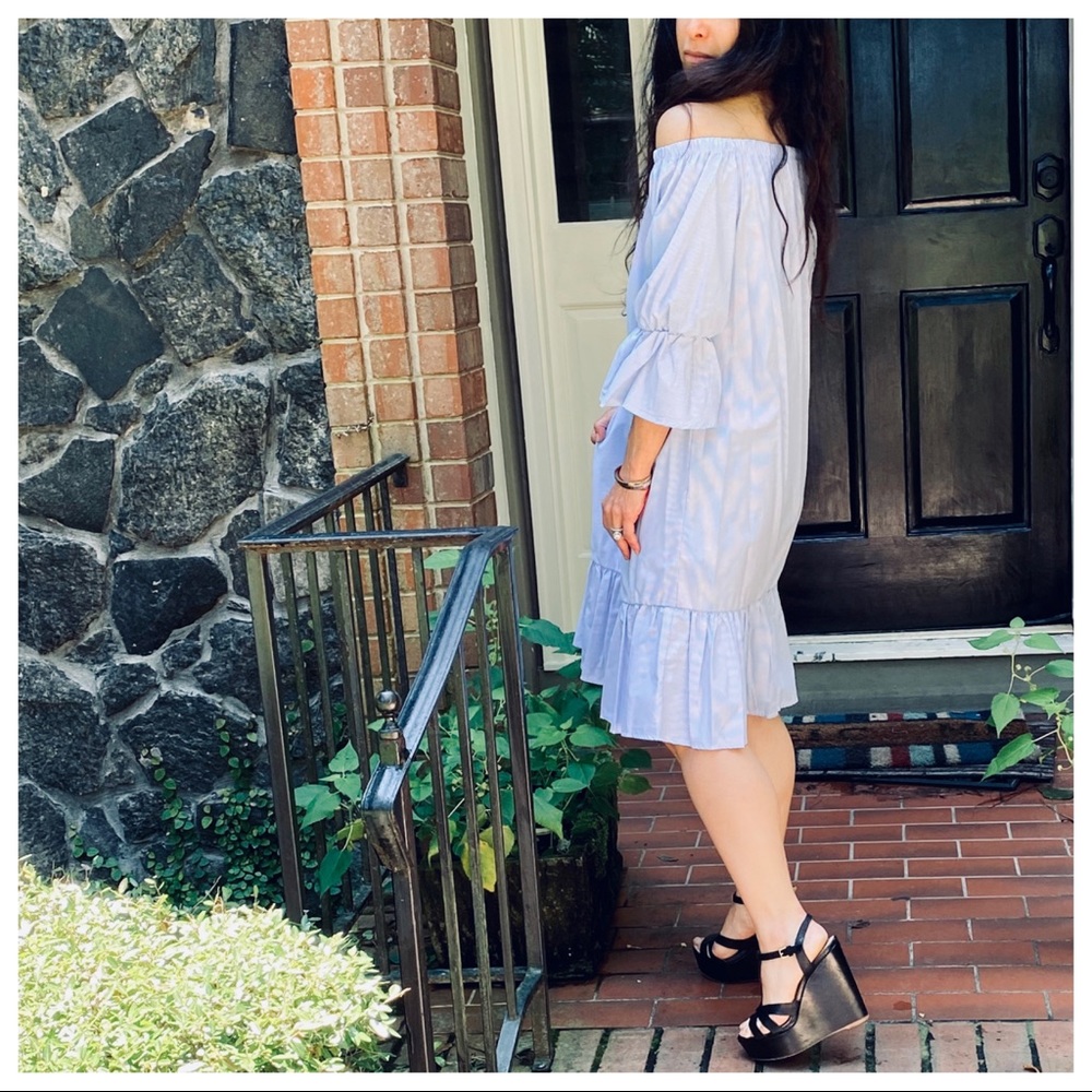 BOHO CHIC OFF THE SHOULDER TUNIC DRESS - Picture 13 of 14